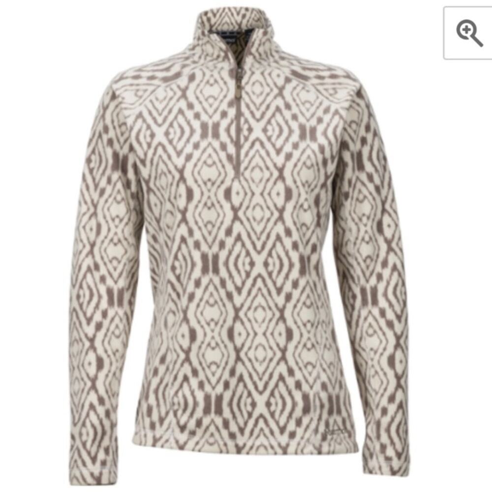 Marmot Rocklin Oatmeal Geo Print Half Zip Pullover Small